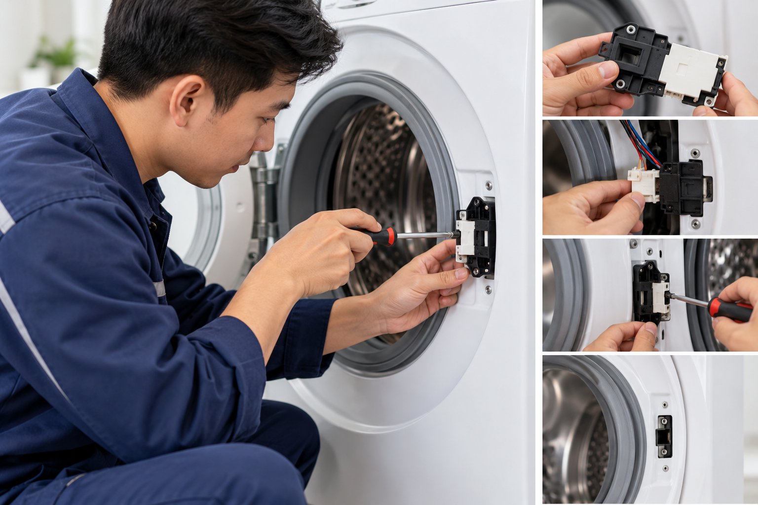 Thay khóa cửa máy giặt Electrolux: Cách kiểm tra 3 Ảnh minh hoạ: Thay khóa cửa máy giặt Electrolux: Cách kiểm tra