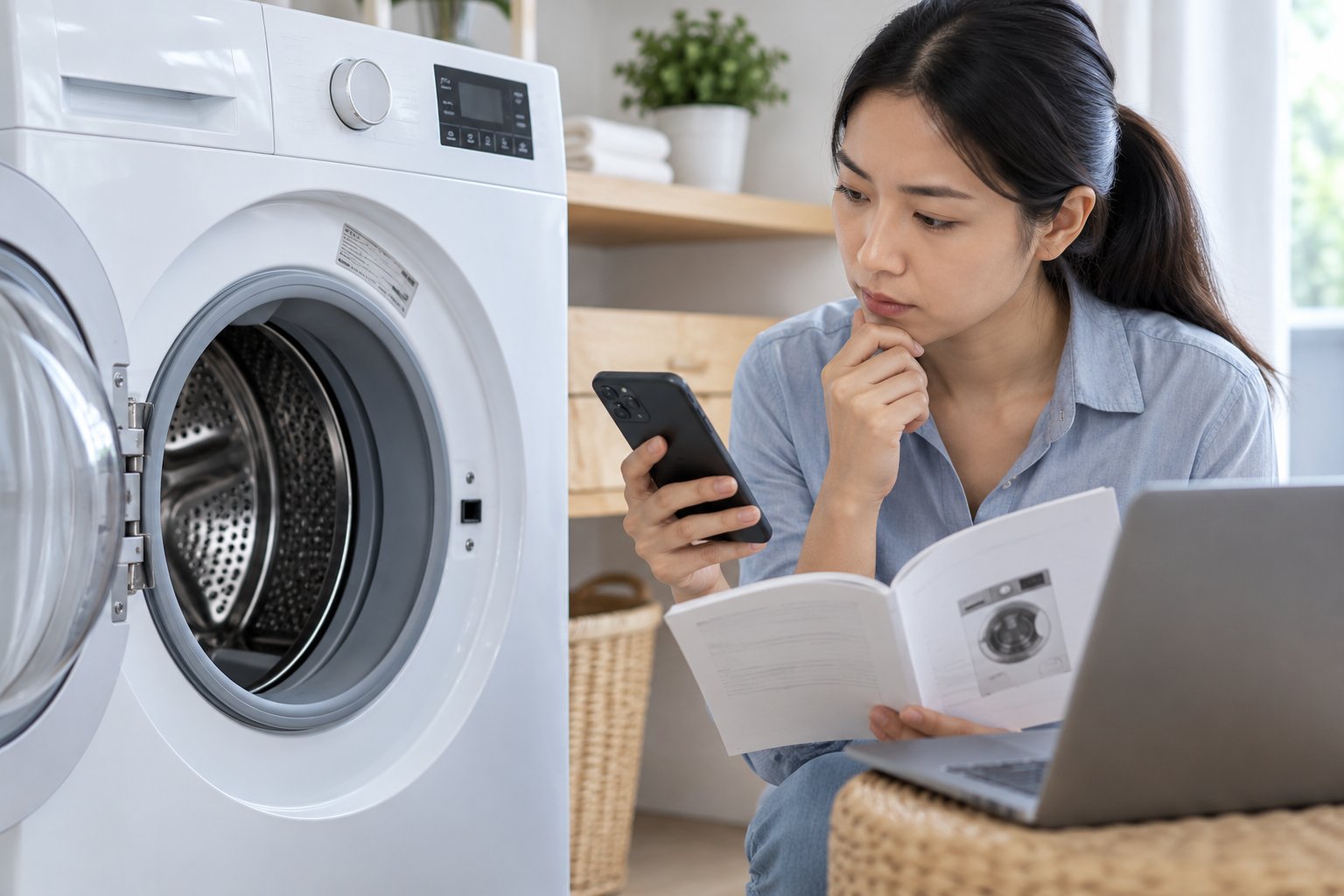 Tem serial máy giặt Electrolux bị mờ: Cách tra cứu 2 Ảnh minh hoạ: Tem serial máy giặt Electrolux bị mờ: Cách tra cứu
