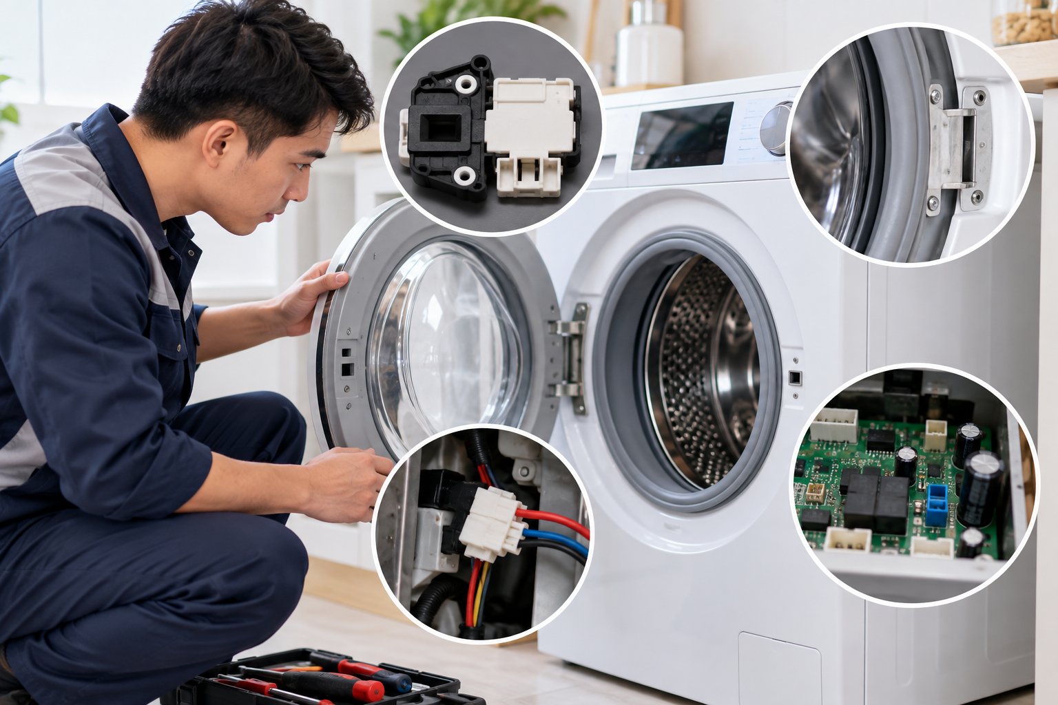 Thay khóa cửa máy giặt Electrolux: Cách kiểm tra 1 Ảnh minh hoạ: Thay khóa cửa máy giặt Electrolux: Cách kiểm tra