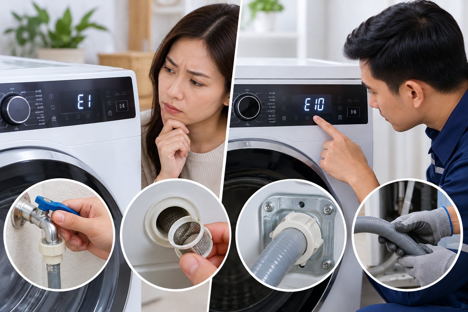 Lỗi E1 máy giặt Electrolux: kiểm tra đúng theo model 1 Ảnh minh hoạ: Lỗi E1 máy giặt Electrolux: kiểm tra đúng theo model