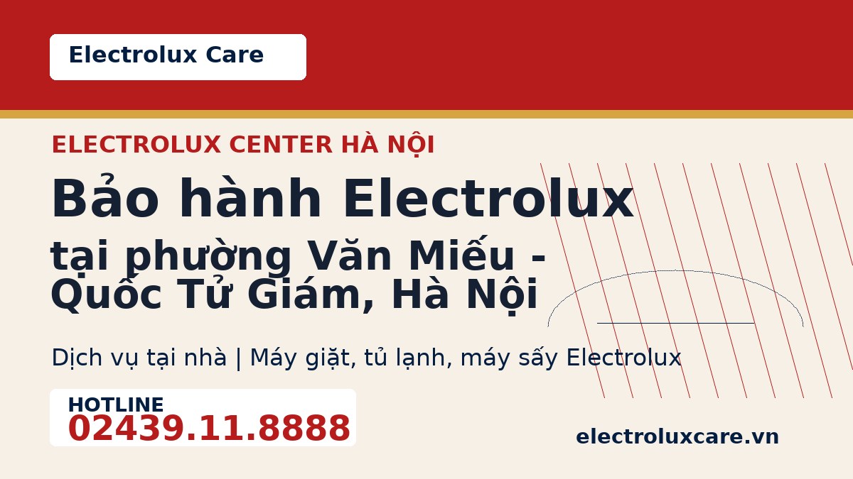 Bảo hành Electrolux tại phường Văn Miếu - Quốc Tử Giám, Hà Nội 1 Electrolux Care bảo hành Electrolux tại phường Văn Miếu - Quốc Tử Giám, Hà Nội